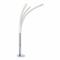 LED-Stehleuchte - Chrom - 3-flammig