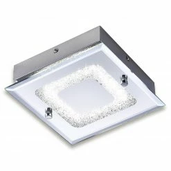 LED-Deckenleuchte - Chrom - Glas - 18x18 cm