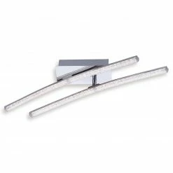 LED-Deckenleuchte - Chrom - 2-flammig - 58 cm