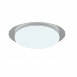 LED-RGB-Deckenleuchte - weiß-chrom - Farbwechsler