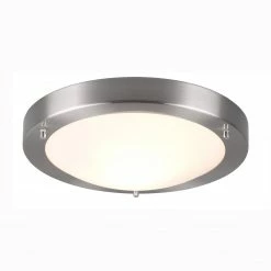 Badleuchte - Nickel-weiß - Glas - Ø 31,5 cm