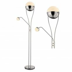 LED-Deckenfluter - chrom - dimmbar