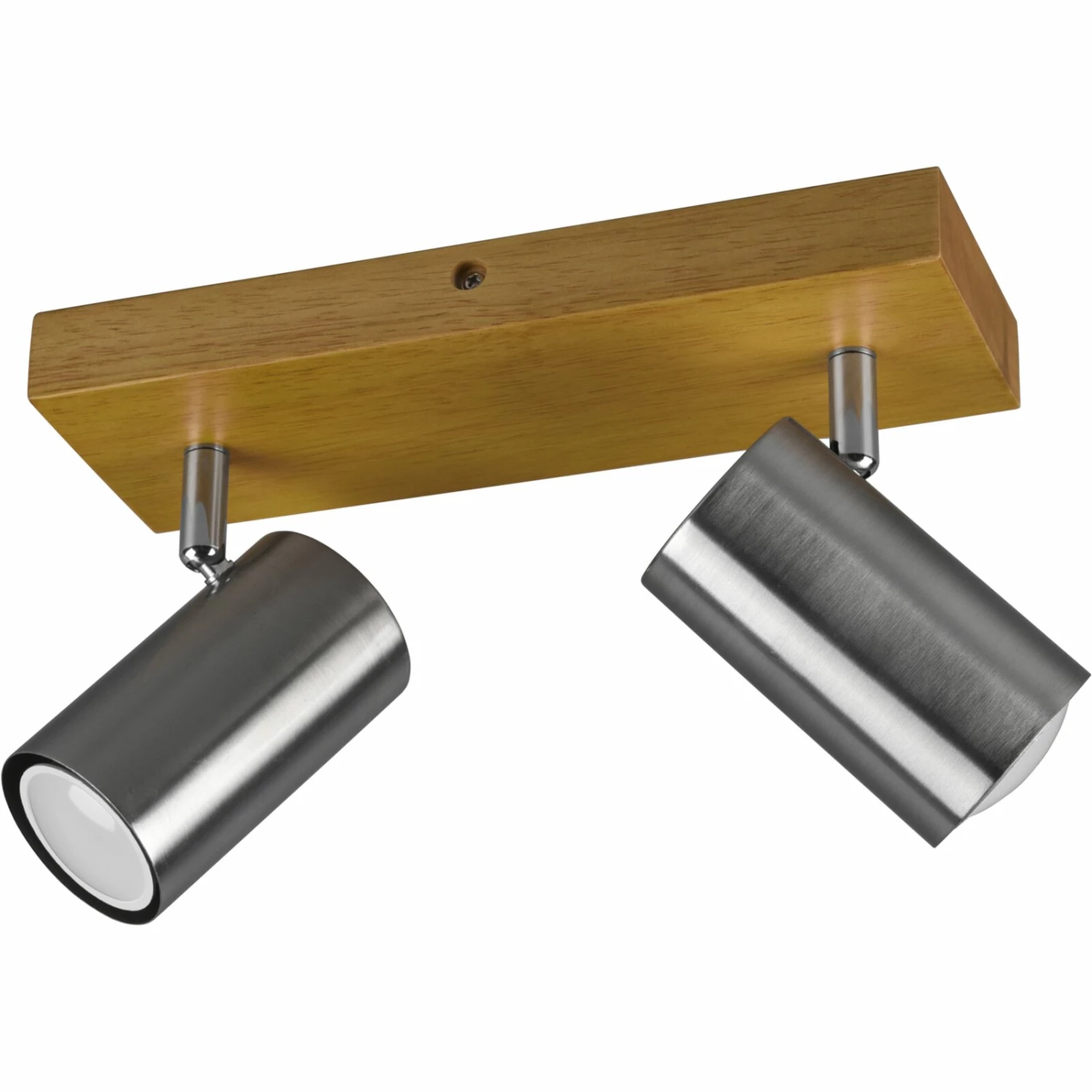 Spotbalken - Nickel matt-Holzdekor - 2-flammig – Bild 2