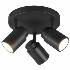 Spot-Rondell - schwarz - 3-flammig