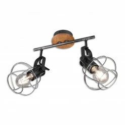 Spotbalken - schwarz-silber - 2 flammig