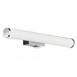 LED-Wandleuchte - weiß-chrom - mit Schalter