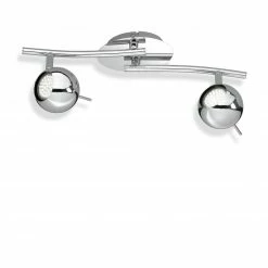 Deckenstrahler - chrom - Metall - 2-flammig - 40 cm lang