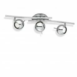 Deckenstrahler - chrom - 3-flammig - 55 cm lang