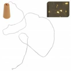 LED-Flaschenverschluss - braun - 8 LEDs