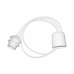 Schnurpendel - weiß - E27 - 100 cm lang
