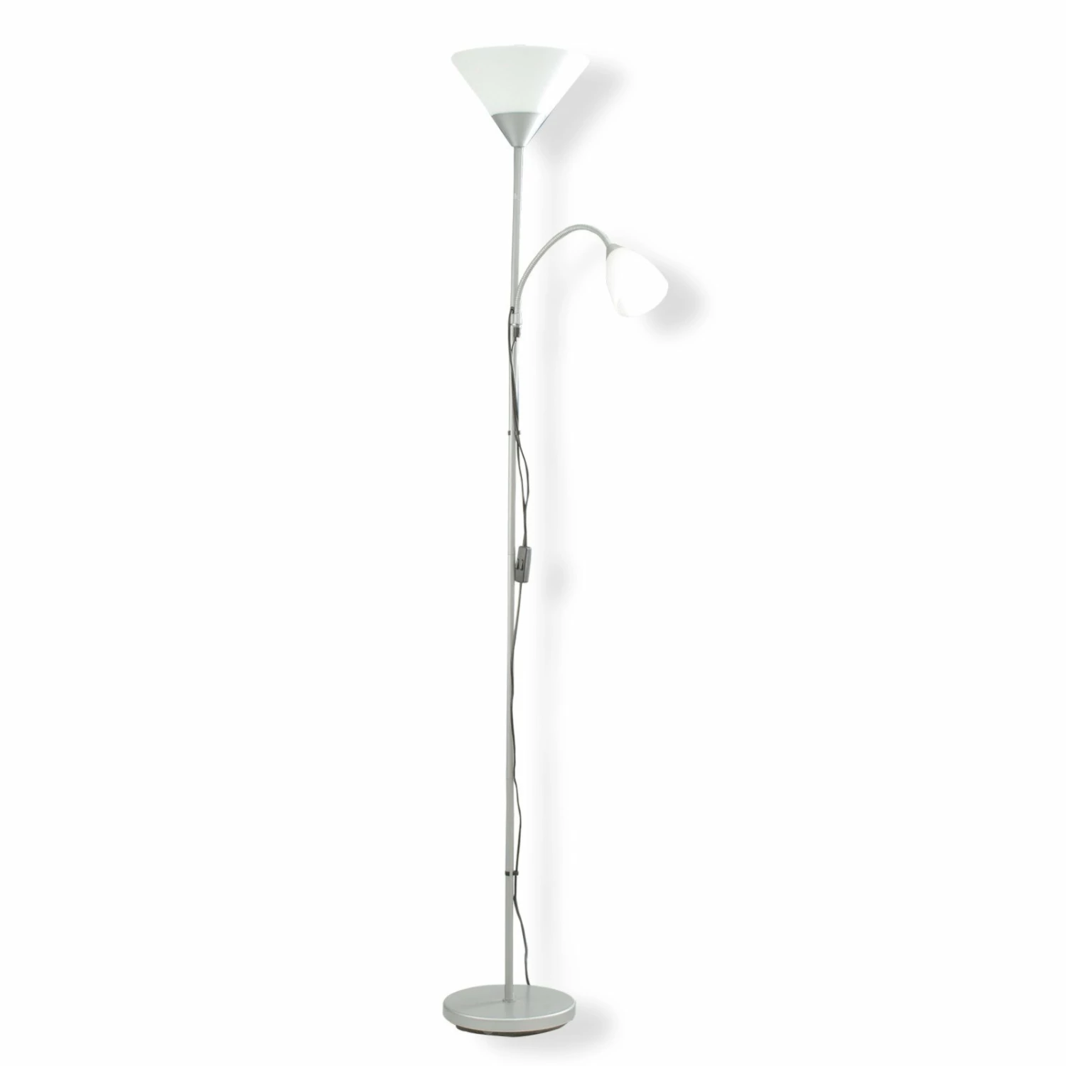 LAMPURA Deckenfluter - silber-weiß - Metall – Bild 2