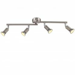 LAMPURA LED-Deckenbogen - silber matt - 4 Spots