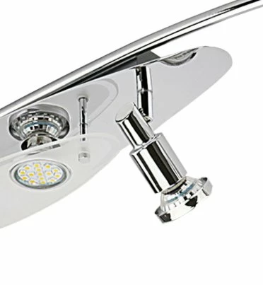 LAMPURA LED-Deckenleuchte - chromfarben - Glas – Bild 2