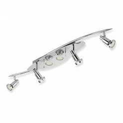 LAMPURA LED-Deckenleuchte - chromfarben - Glas