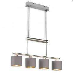 LAMPURA Pendelleuchte - taupe - 80 cm breit