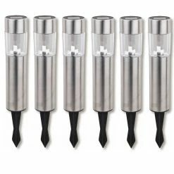 LED-RGB-Solarleuchte - 6er Set - 30 cm Höhe