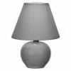 Tischleuchte - grau - Keramik - Ø 20 cm