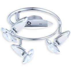 Deckenspirale - Chrom-weiß - 3-flammig