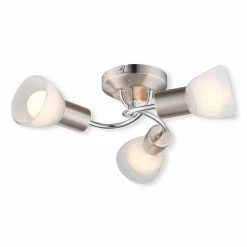 Deckenleuchte - Nickel - Glas-matt