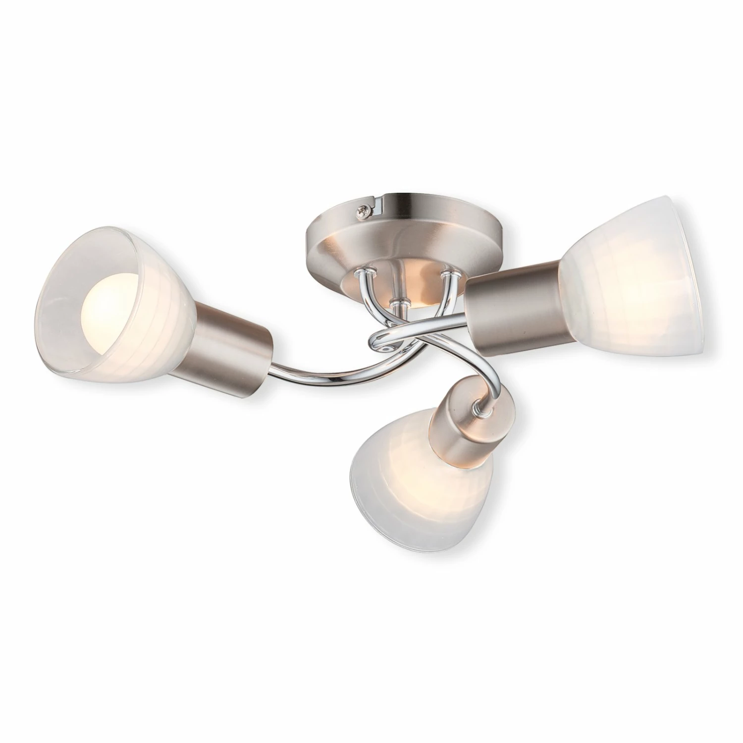 Deckenleuchte - Nickel - Glas-matt