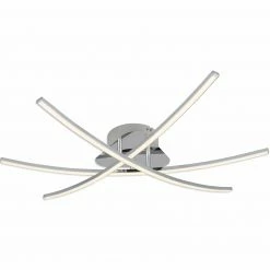 LAMPURA LED-Deckenleuchte - silber-weiß - schwenkbar