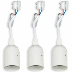 3er-Set Schnurpendel - E27 - 60 Watt - 23,8 cm