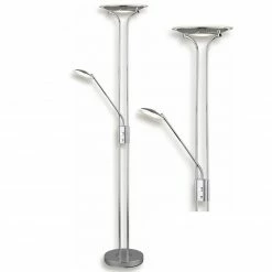 LAMPURA LED-Deckenfluter - silber - stufenlos dimmbar