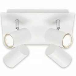 LAMPURA Deckenstrahler - weiß matt - 4-flammig