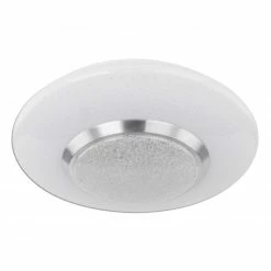 LED-Deckenlampe - weiß - Nickel matt - Ø 34 cm