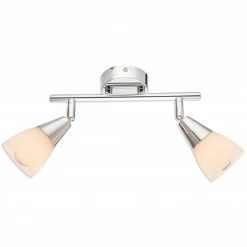 Deckenstrahler - Chrom - 2-flammig - 25 cm