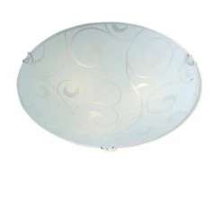 Deckenleuchte - weiß - mit Ornamentdekor