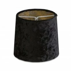 Lampenschirm - schwarz - Samt