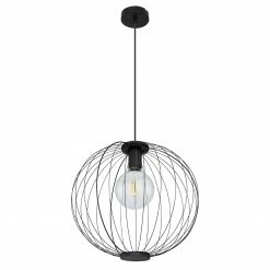 Pendelleuchte - schwarz-matt - Ø 40 cm