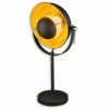 Tischleuchte - schwarz-gold - schwenkbar - Ø 25 cm