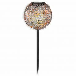 Solar-LED-Erdspieß - silber-grau - 54 cm hoch