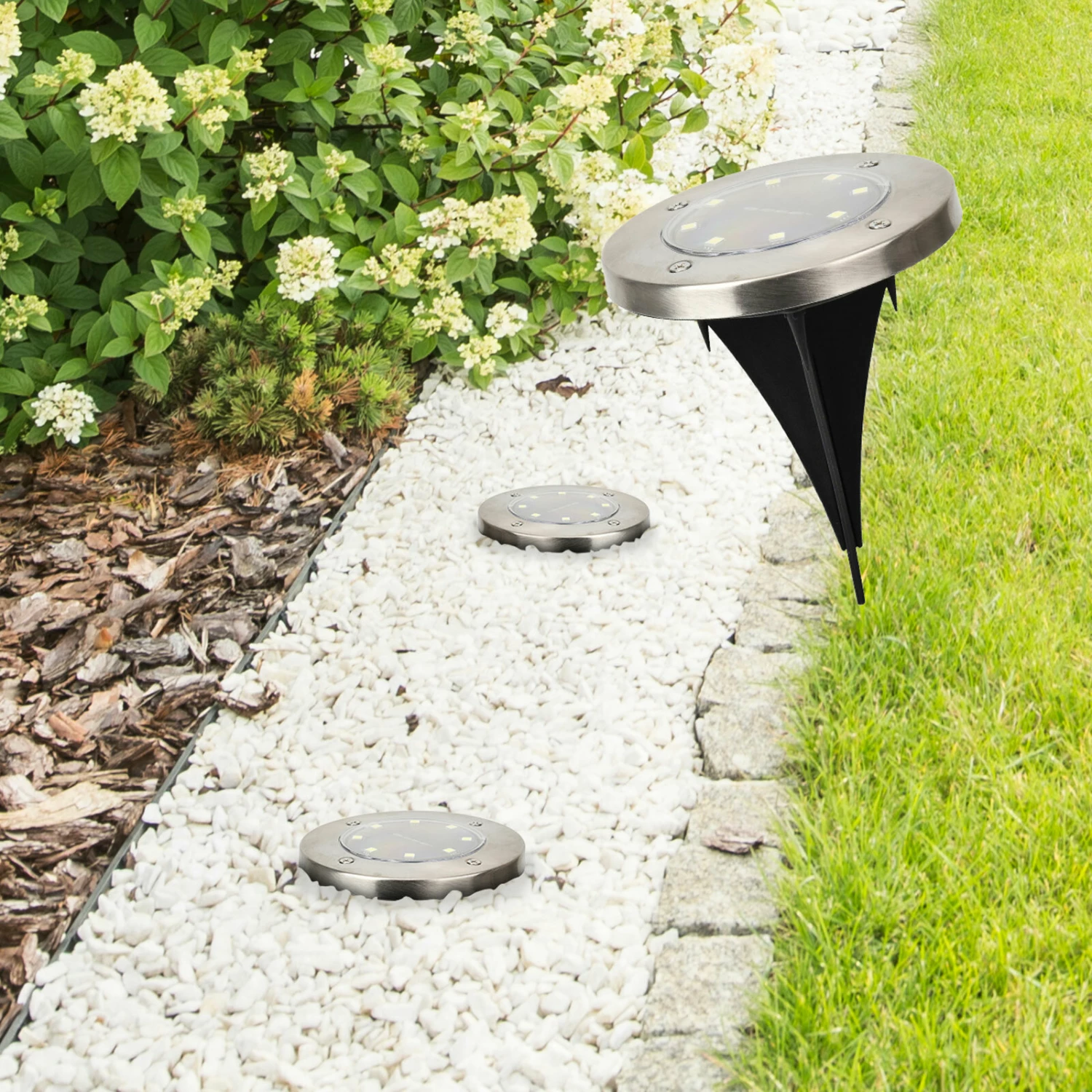 Solar-LED-Leuchten - 4er-Set - 13 cm hoch – Bild 2