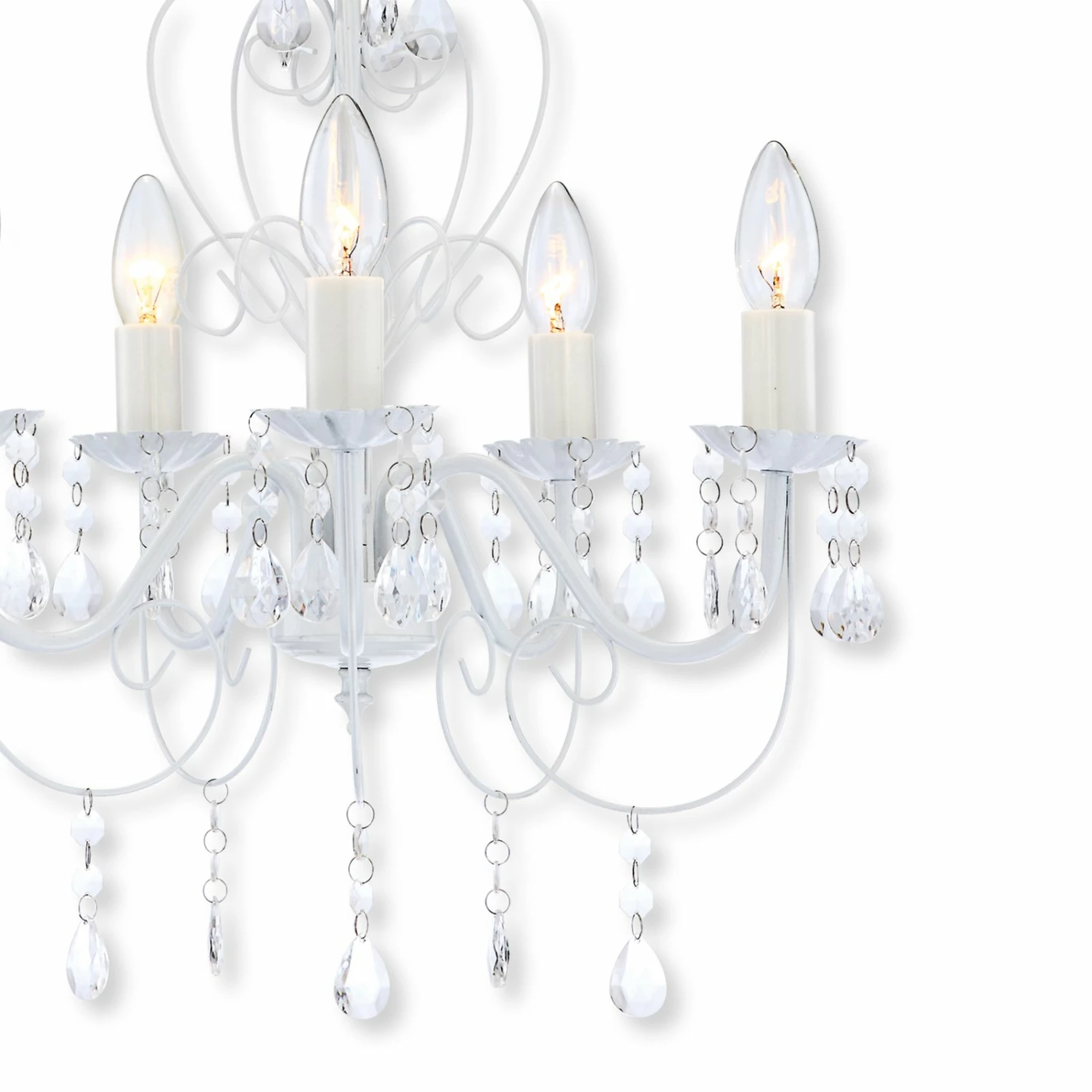 Kronleuchter - weiß - Acryl-Metall – Bild 2