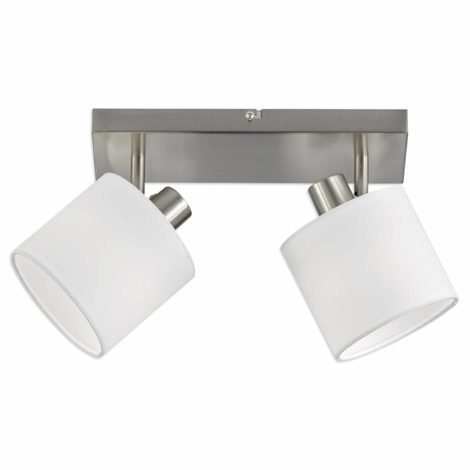 Spotbalken - weiß-Nickel - 2 flammig