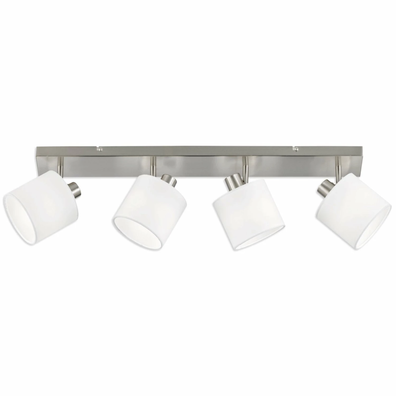 Spotbalken - weiß-Nickel - 4 flammig