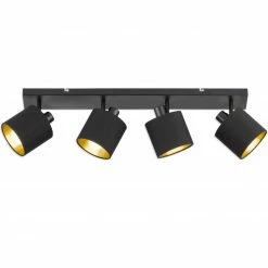 Spotbalken - schwarz-Nickel - 4 flammig