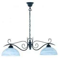 Pendelleuchte - rostfarbig - Glas - 2-flammig