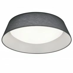 LED-Deckenleuchte - grau - Textilschirm - Ø 45 cm