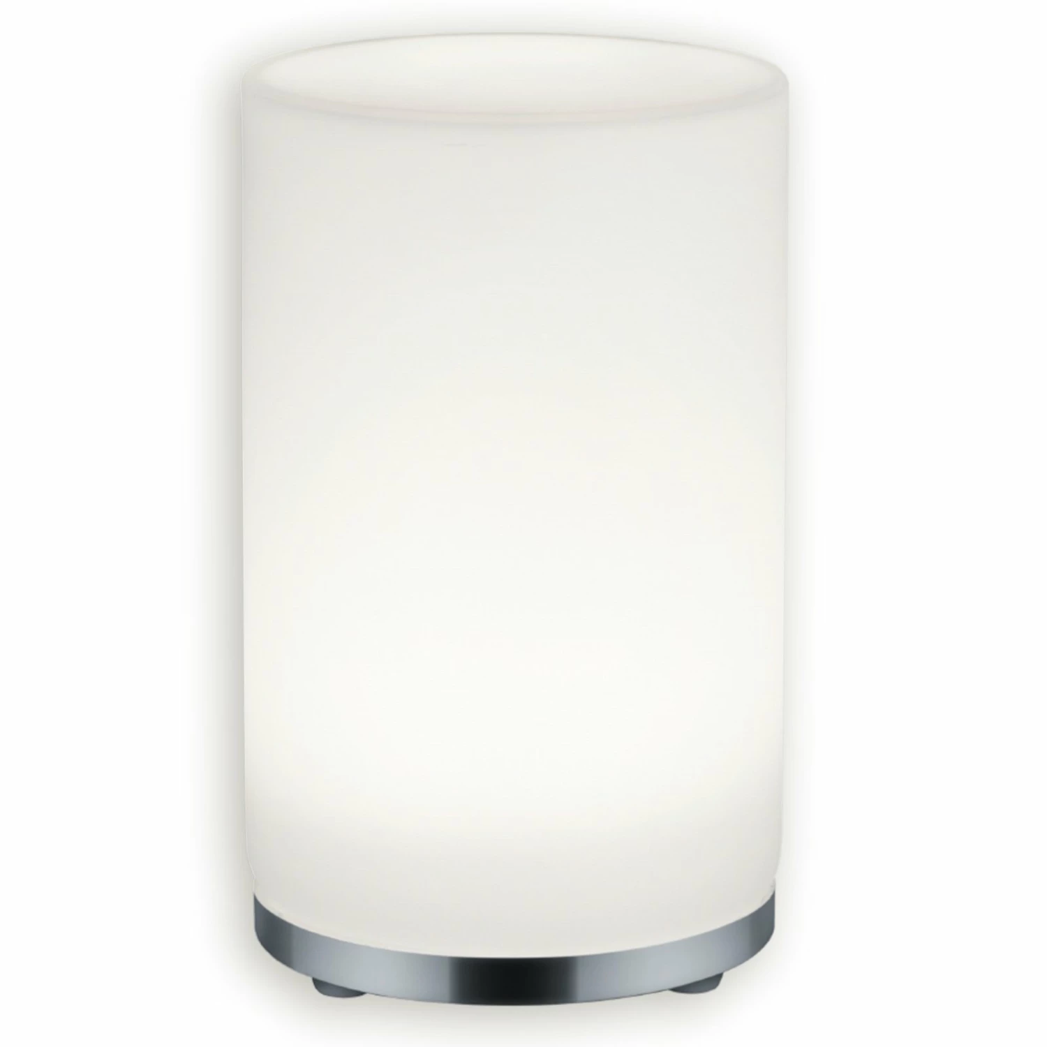 LED-RGB-Tischlampe - weiß - Glas