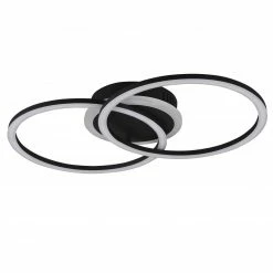 LED-Deckenlampe - schwarz matt - 50 cm