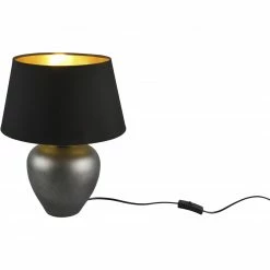 Tischleuchte - schwarz-anthrazit - 39 cm hoch