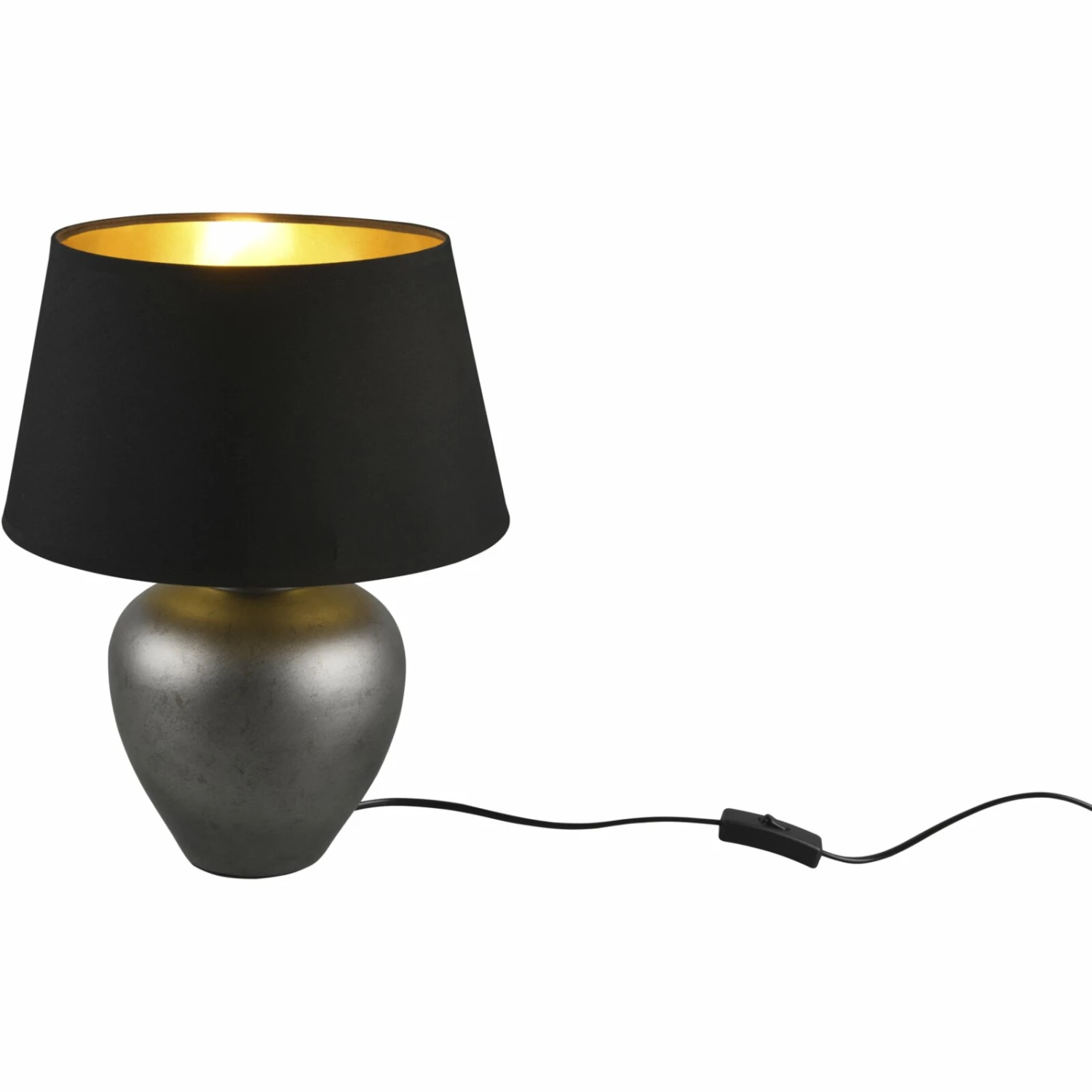 Tischleuchte - schwarz-anthrazit - 39 cm hoch