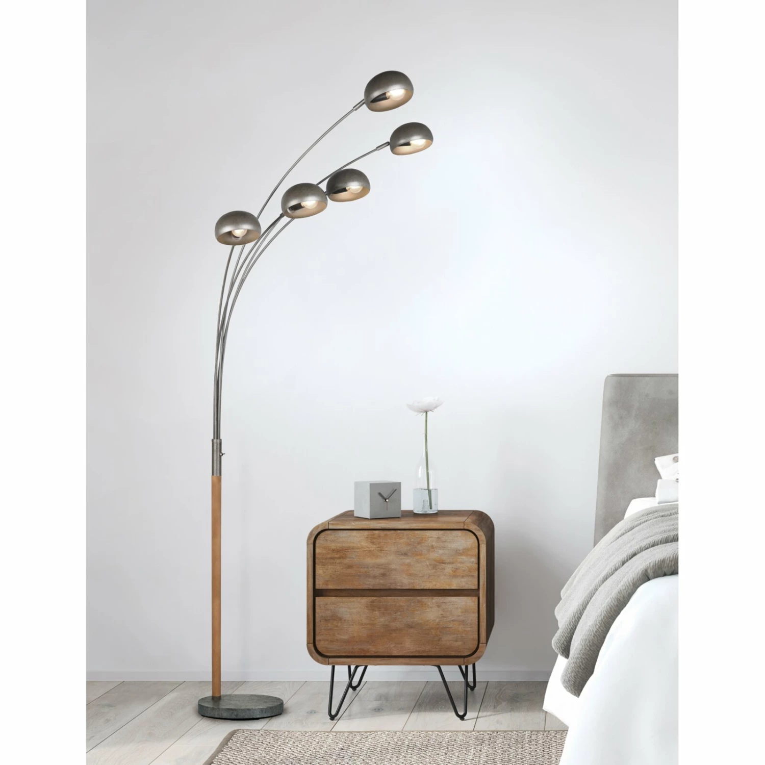 Stehleuchte - Nickel antik - 5-flammig – Bild 10