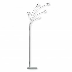 LED-Standleuchte - chrom - Metall - 190 cm hoch