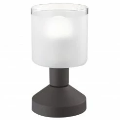 Tischlampe - Rost matt - Glas gefrostet