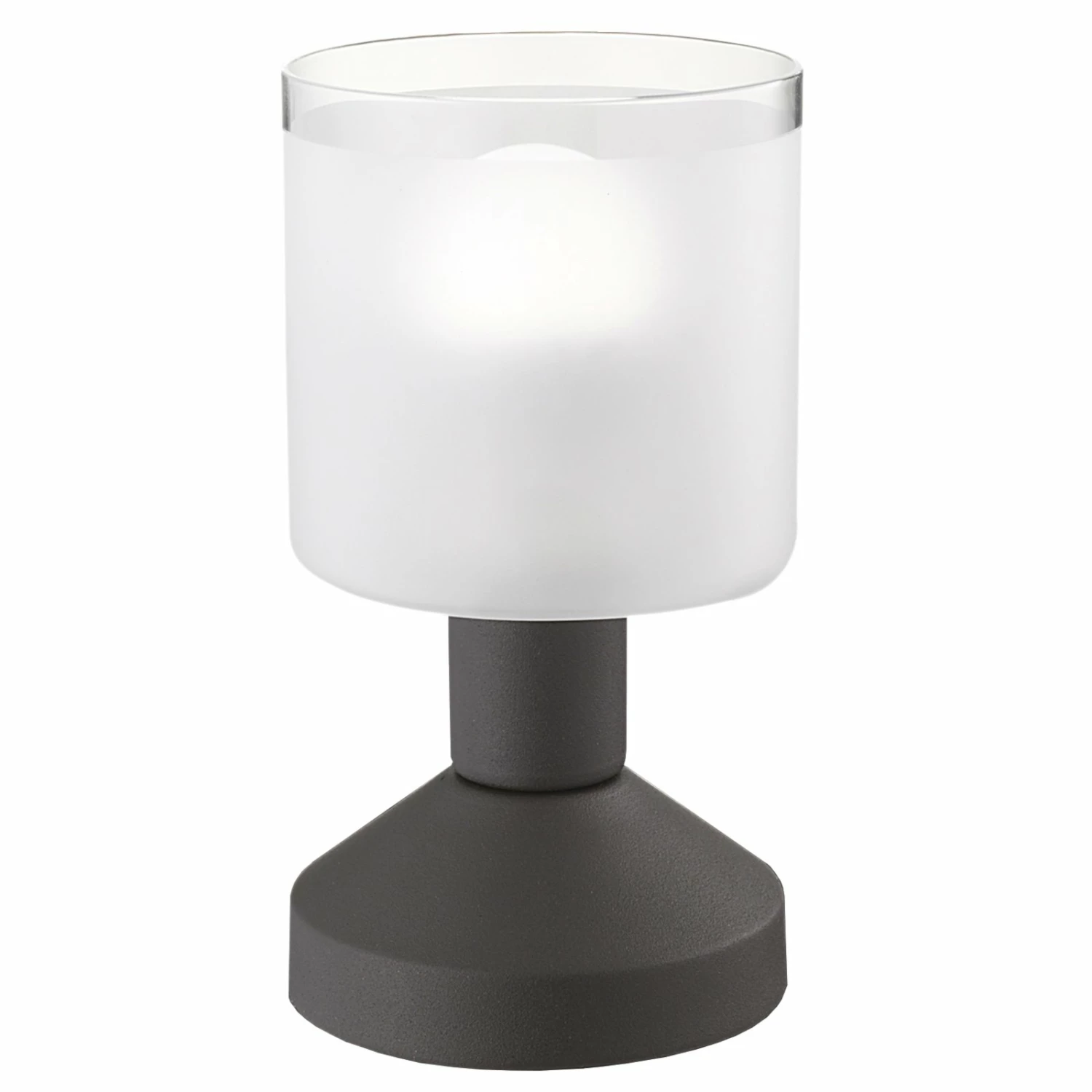 Tischlampe - Rost matt - Glas gefrostet